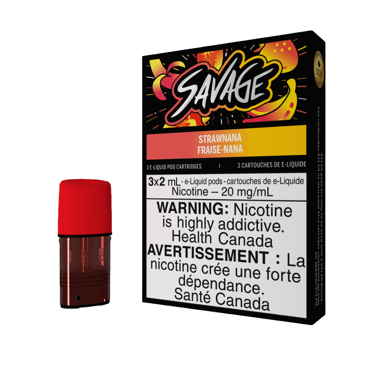 STLTH Savage Strawnana 3 x 2mL Pods