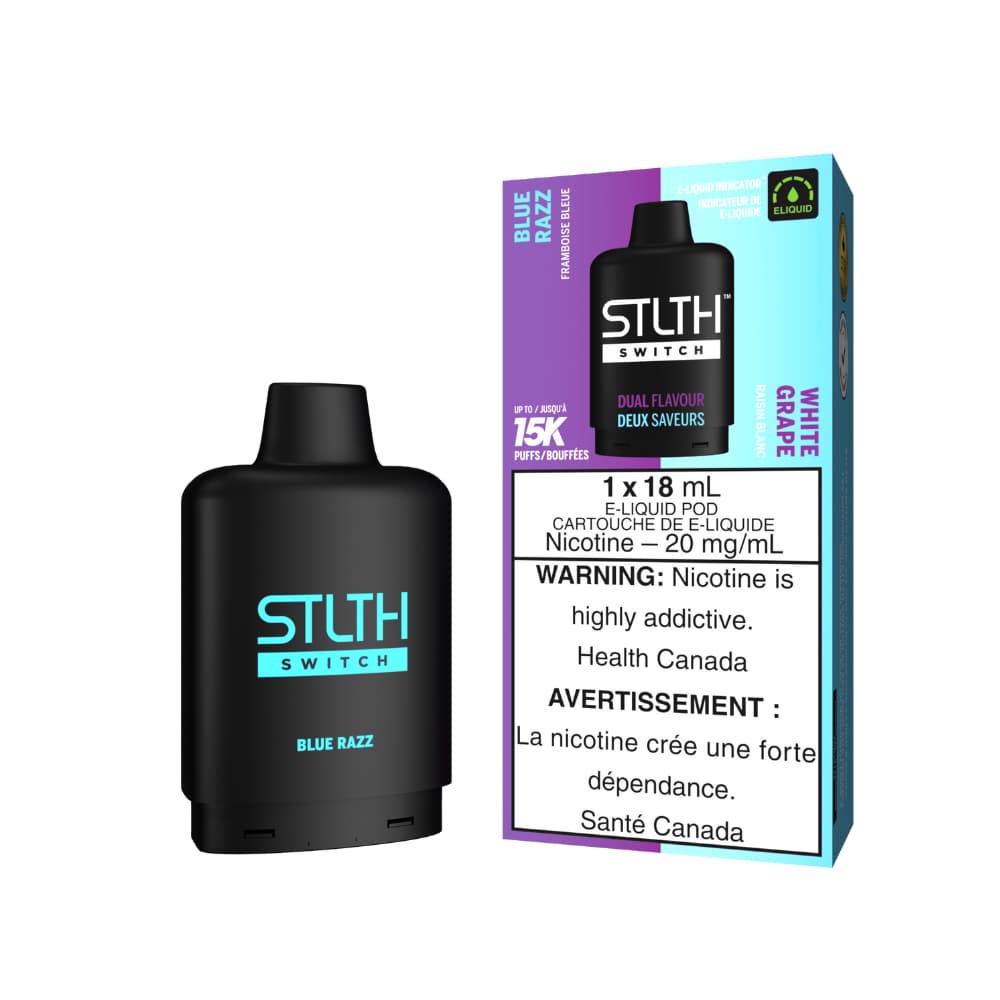 Stlth Switch Blue Razz | White Grape 15000 20mg 18mL