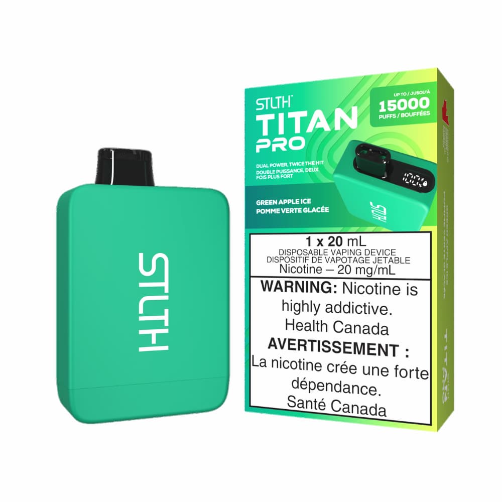 STLTH Titan Disposable Green Apple Ice 10000 Puffs 20mg