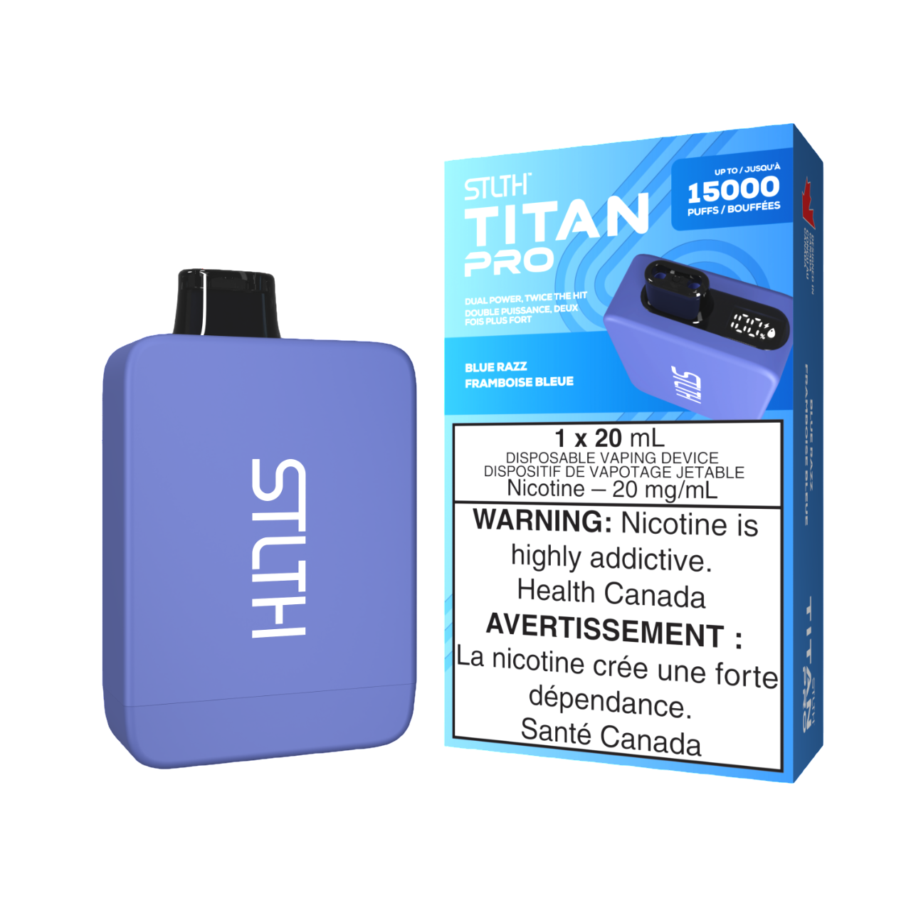 STLTH Titan Pro Disposable Blue Razz 15000 Puffs 20mg
