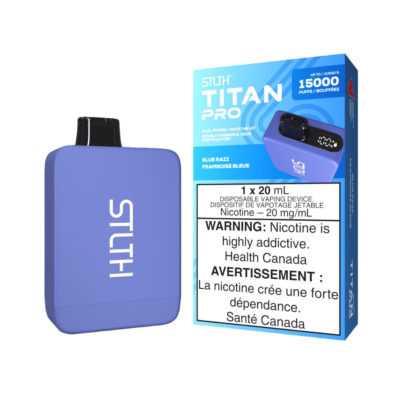 STLTH Titan Pro Disposable Blue Razz 15000 Puffs 20mg