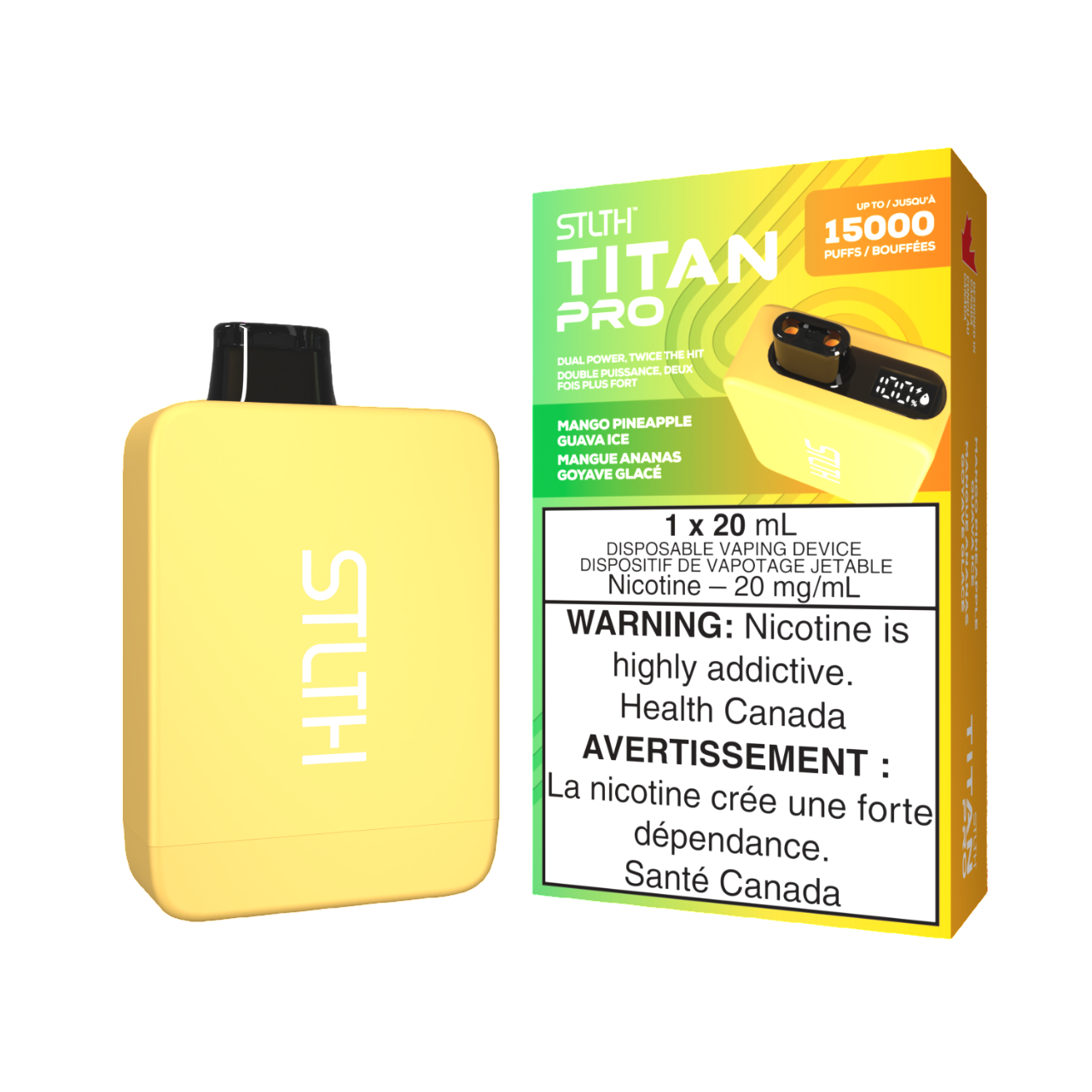 STLTH Titan Pro Disposable Mango Pineapple Guava Ice 15000 Puffs 20mg