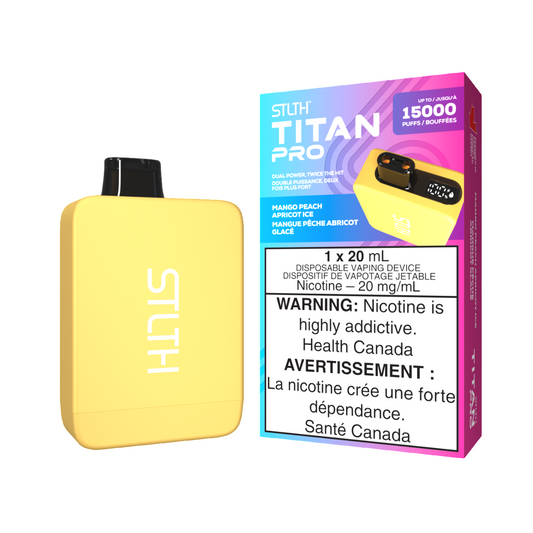 STLTH Titan Pro Disposable Mango Peach Apricot Ice 15000 Puffs 20mg