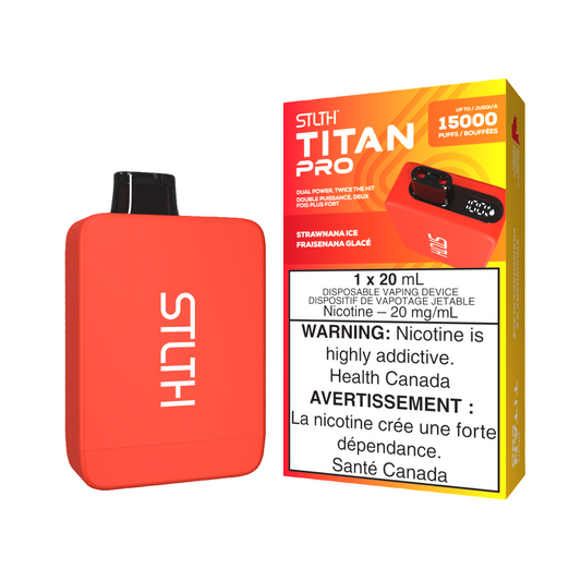 STLTH Titan Pro Disposable Strawnana Ice 15000 Puffs 20mg