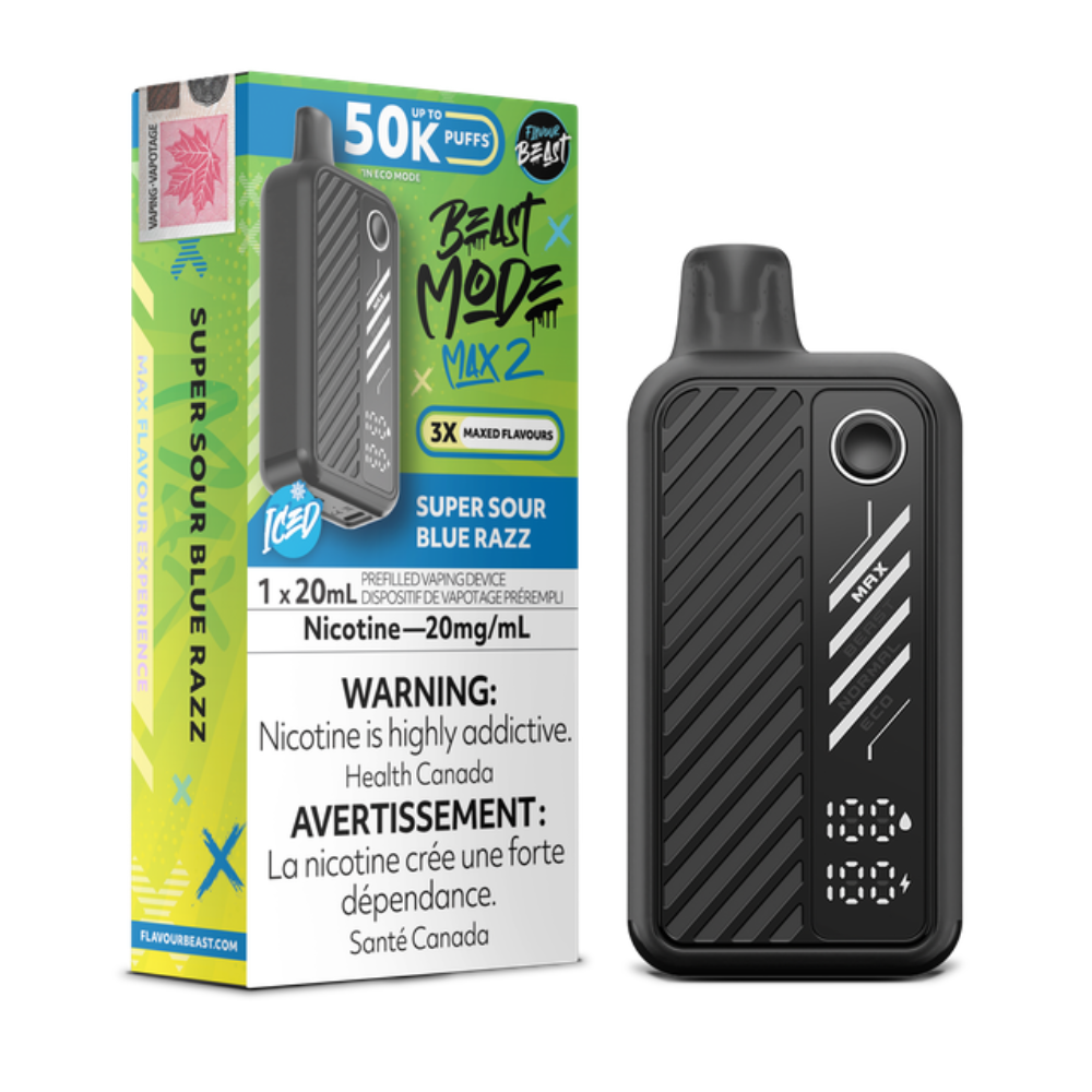 Flavour Beast - Beast Mode Max 2 50K Disposable Vape - Super Sour Blue Razz