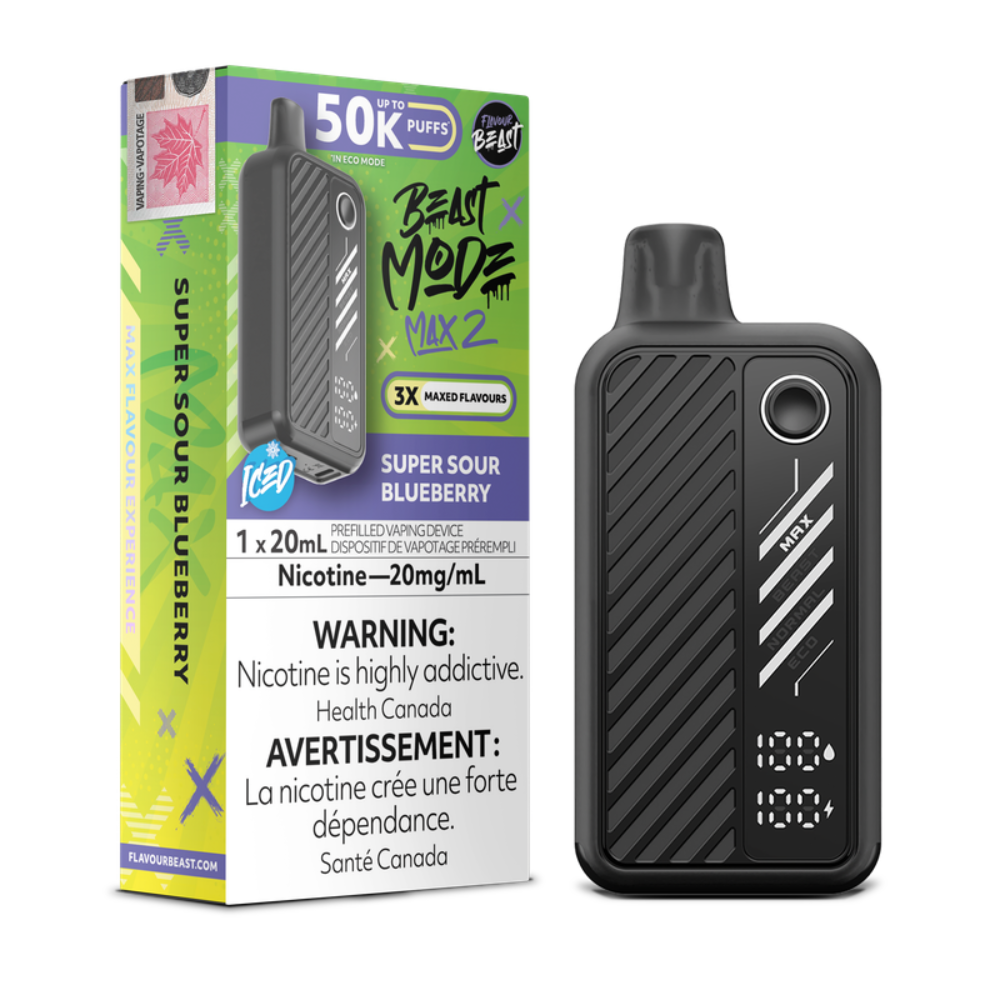 Flavour Beast - Beast Mode Max 2 50K Disposable Vape - Super Sour Blueberry