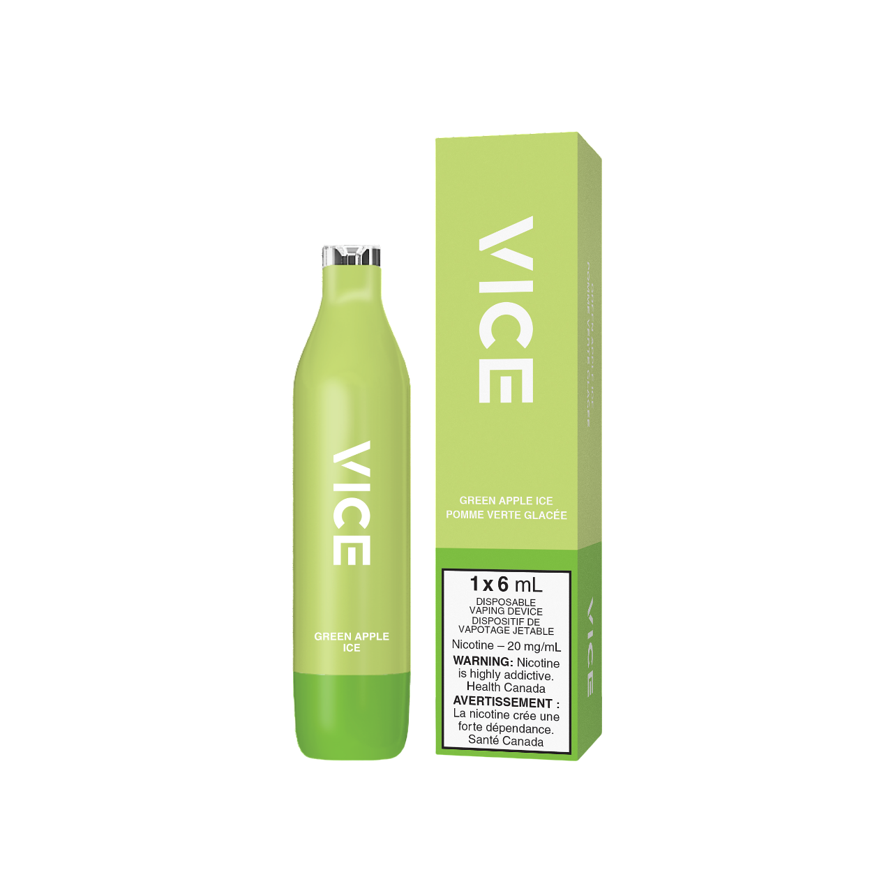 VICE Green Apple Ice 6mL 2500 Puffs 20mg