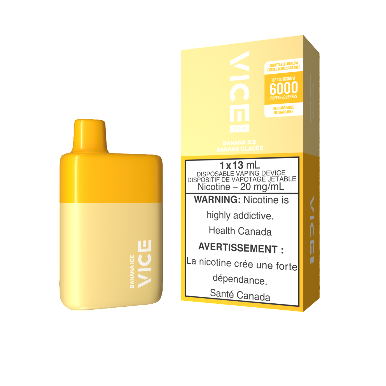 Vice Box Banana Ice 13mL 6000 Puffs 20mg