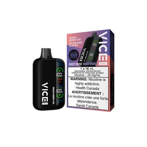 Vice Boost Mode Peach Berry Ice 16mL 9000 Puffs 20mg