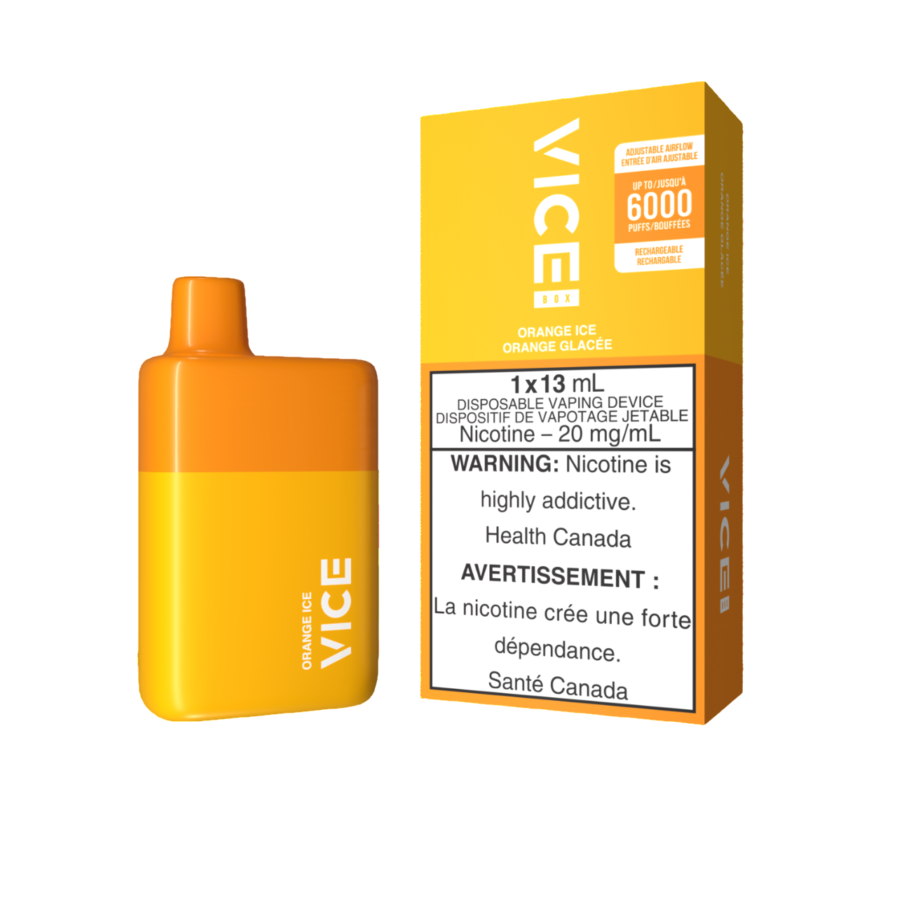 VICE Box Orange Ice 13mL 6000 Puffs 20mg