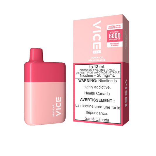 Vice Box Peach Ice 13mL 6000 Puffs 20mg