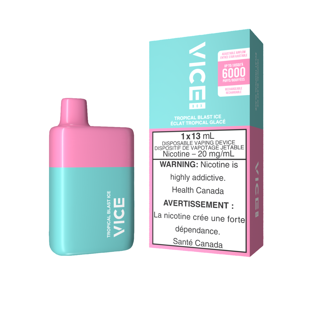 Vice Box Tropical Blast Ice 13mL 6000 Puffs 20mg