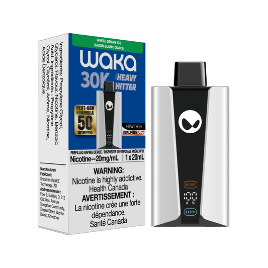 Waka Heavy Hitter White Grape Ice Up To 30K Puffs 20mL 20mg