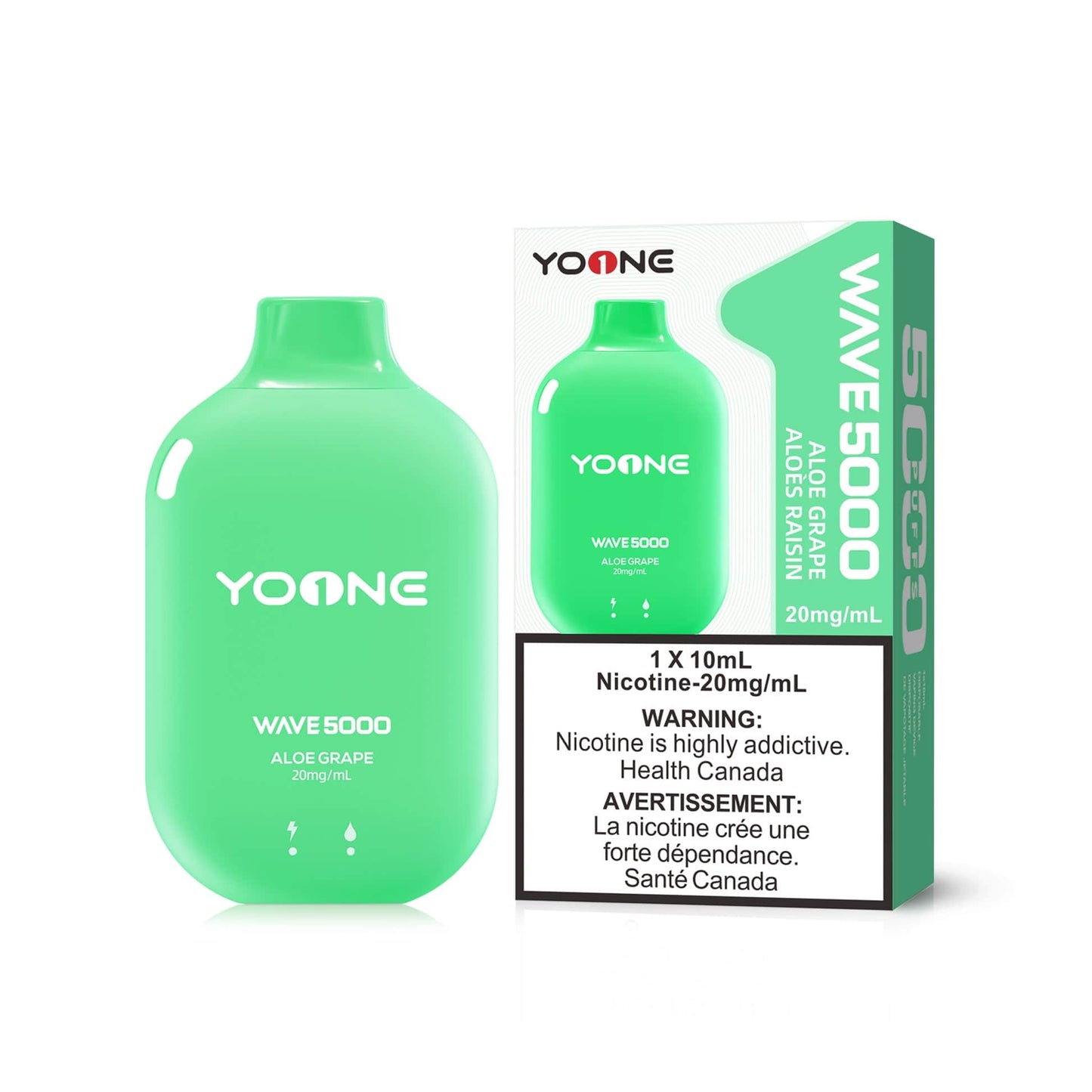 YOONE Aloe Grape 10mL 5000 Puffs 20 mg