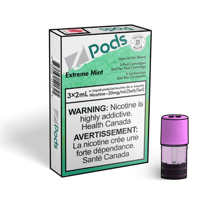 Z PODS Extreme Mint 3 x 2mL Pods 400 Puffs