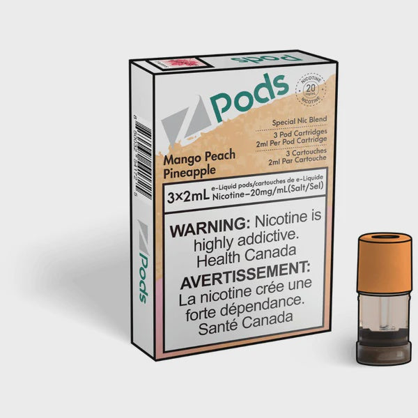 Z PODS Mango Peach 3 x 2mL Pods 400 Puffs
