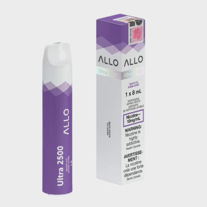 ALLO Ultra 2500 Grape Ice 8mL 2500 Puffs 10mg