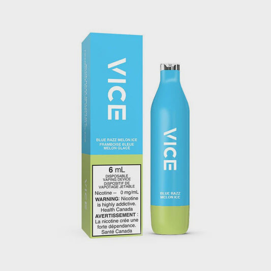 VICE Blue Razz Melon Ice 6mL 2500 Puffs Nicotine Free