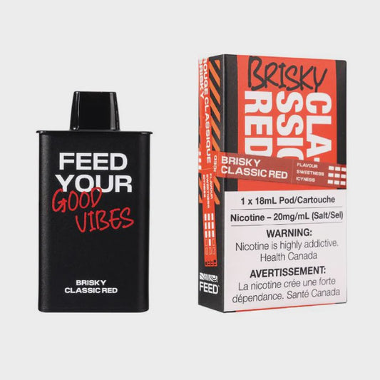 Feed Pod System  Brisky Classic Red  9000 Puffs  20mg