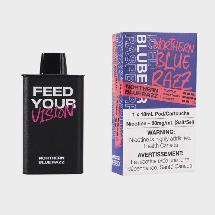 Feed Pod System  Northern Blue Razz  9000 Puffs  20mg