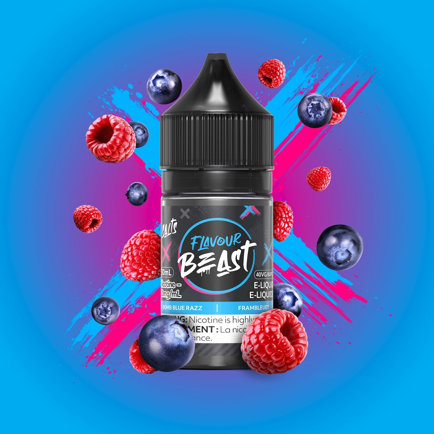 Flavour Beast Salts Bomb Blue Razz 30mL 20 mg