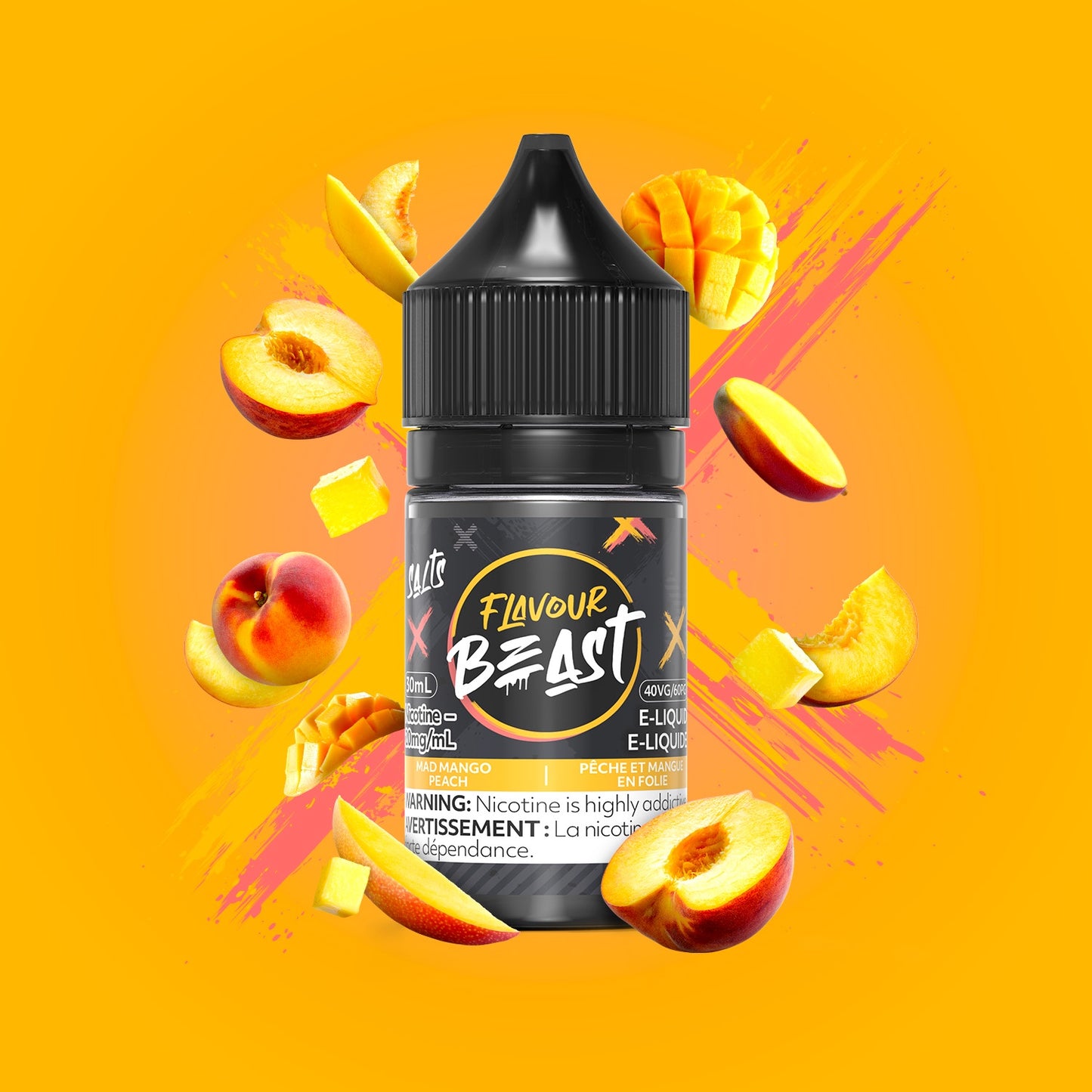 Flavour Beast Salts Mad Mango Peach 30mL 20 mg