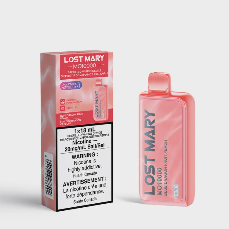 Lost Mary Blue Dragon Fruit Peach MO10000 Disposable Vape | 20 mg