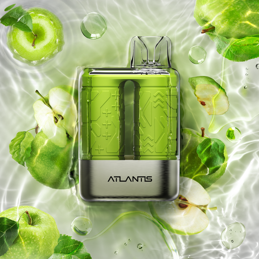 Atlantis By NVZN 8000 Puffs 14mL Green Applelicious Disposable 20mg