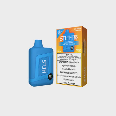 STLTH Box Pro 8K Disposable Blue Razz Lemon Ice 14mL 8000 Puffs 20mg