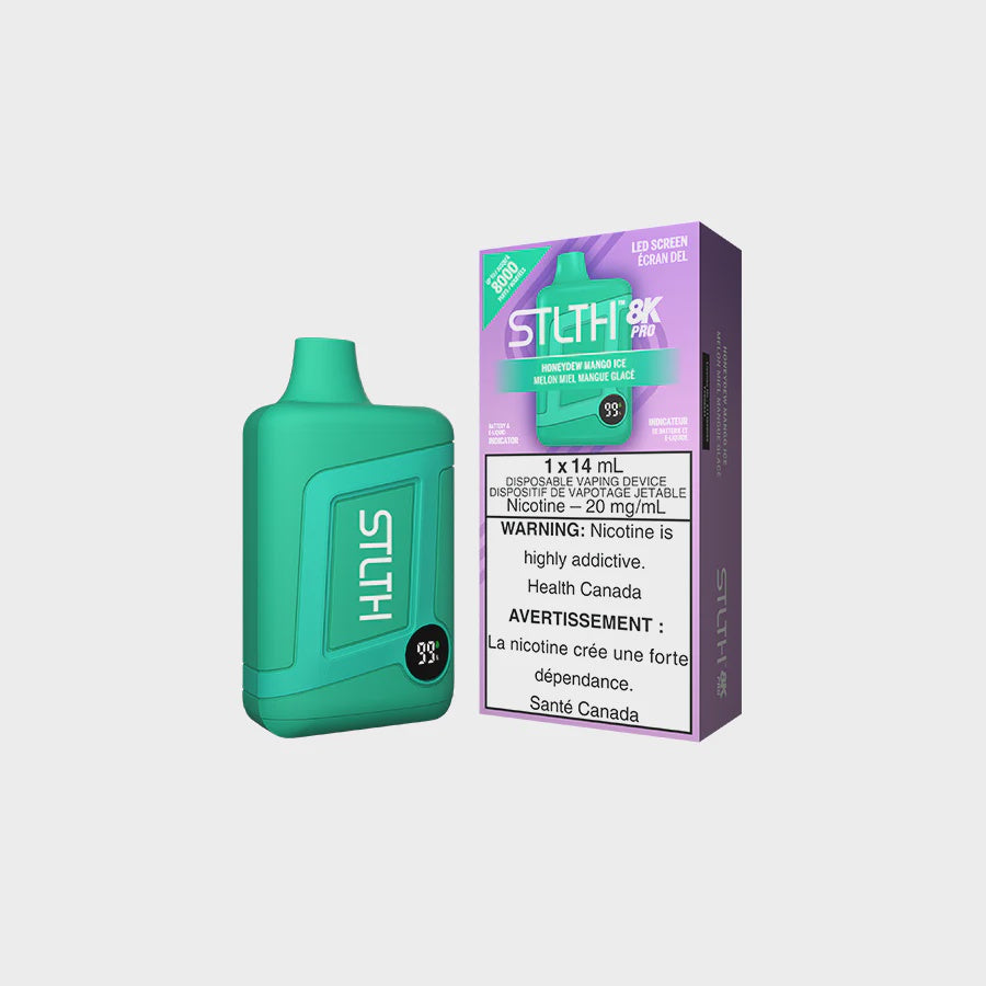 STLTH 8K Pro Disposable Honeydew Mango Ice 14mL 8000 Puffs 20mg