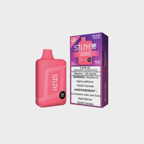 STLTH 8K Pro Disposable Lychee Melon Ice 14mL 8000 Puffs 20mg