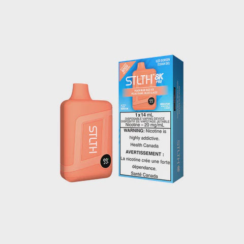 STLTH Box Pro 8K Disposable Peach Blue Razz Ice 14mL 8000 Puffs 20mg
