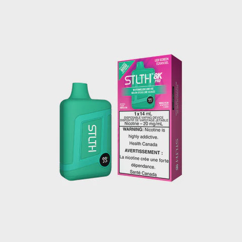 STLTH 8K Pro Disposable Watermelon Lime Ice 14mL 8000 Puffs 20mg
