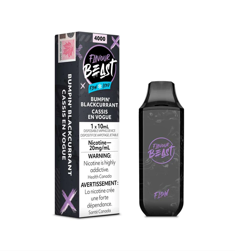Flavour Beast Bumpin' Blackcurrant Flow Iced 10mL 4000 Puffs 20 mg