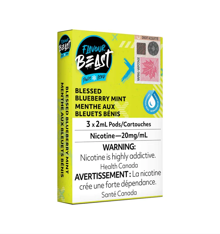 Flavour Beast Blessed Blueberry Mint Pods Iced 3 x 2mL 20mg