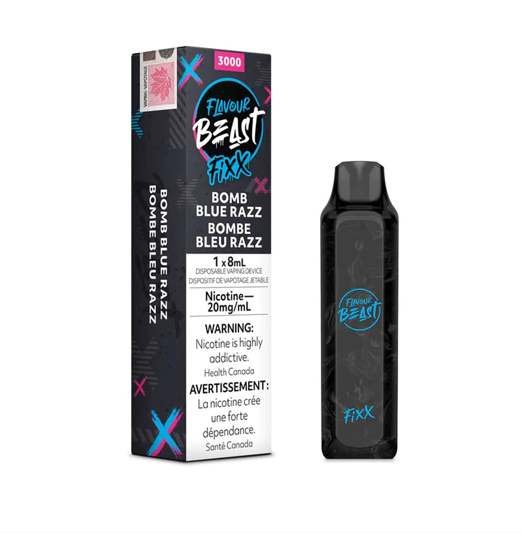 Flavour Beast Bomb Blue Razz Fixx 8mL 3000 Puffs 20 mg