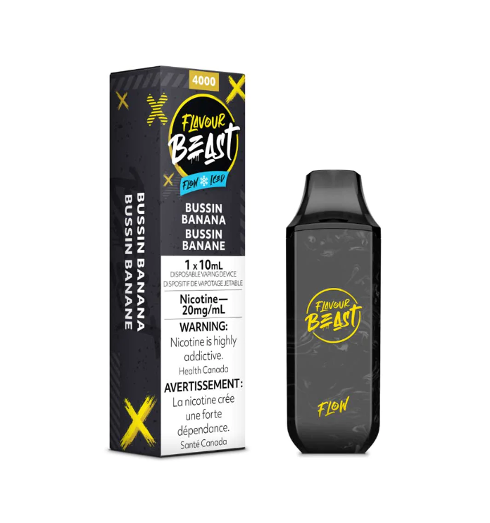 Flavour Beast Bussin Banana Flow Iced 10mL 5000 Puffs 20mg