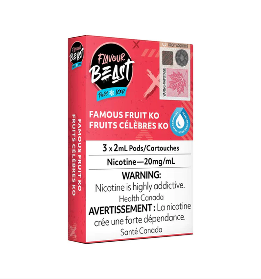 Flavour Beast Famous Fruit KO Pods Iced 3 x 2mL 20mg