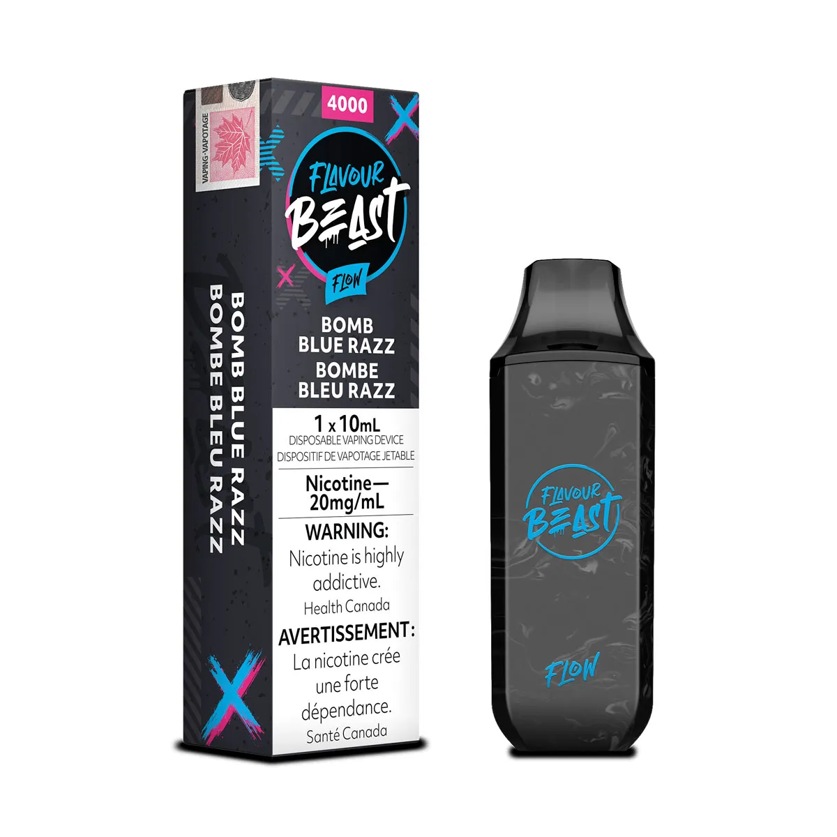 Flavour Beast Bomb Blue Razz Flow 10mL 5000 Puffs 20mg