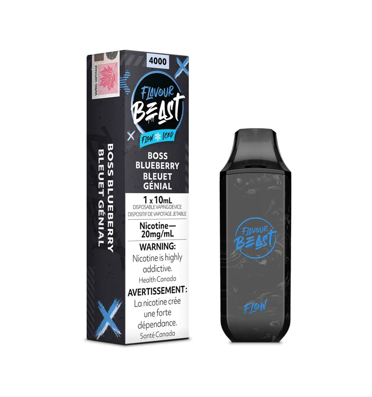 Flavour Beast Boss Blueberry Flow Iced 10mL 5000 Puffs 20mg