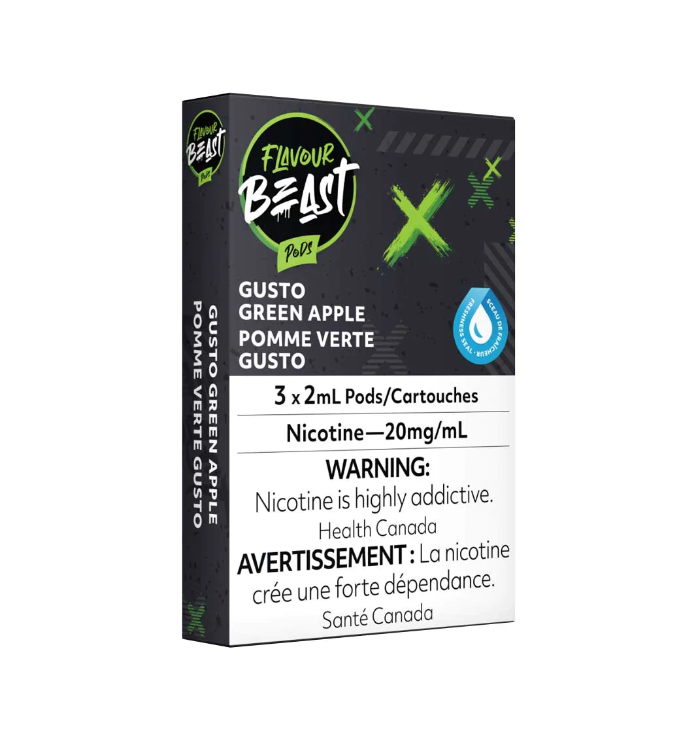 Flavour Beast Gusto Green Apple Pods 3 x 2mL 20mg