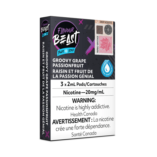 Flavour Beast Groovy Grape Passionfruit Pods Iced 3 x 2mL 20mg