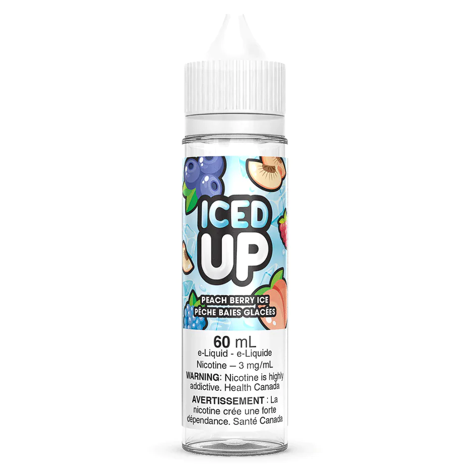 Iced Up Peach Berry Ice E-Liquid 60mL 3 mg