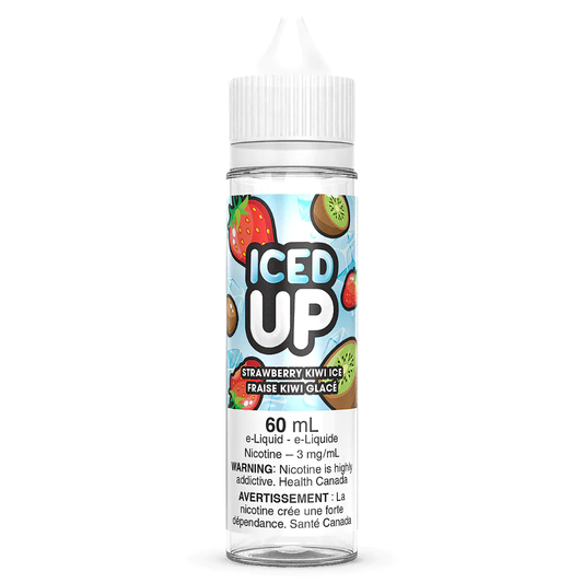 Iced Up Strawberry Kiwi Ice E-Liquid 60mL Nic Free